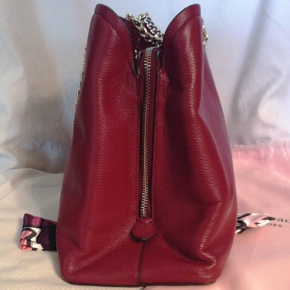 Kate Spade Double Bundle Jordyn Chain Tote w/Wallet in Blackberry Preserve - Picture 12 of 15